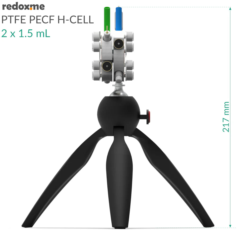 PTFE PECF H-Cell 2x1.5 mL - PTFE Photo-Electrochemical Flow H-Cell - Thasar S.r.l.