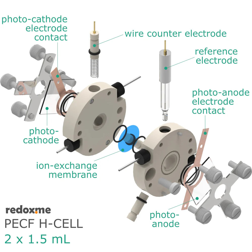 PECF H-Cell 2x1.5 mL - Photo-Electrochemical Flow H-Cell - Thasar S.r.l.