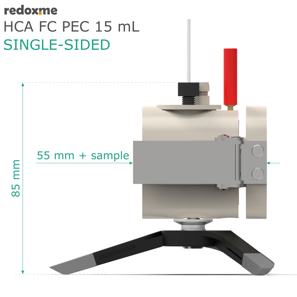 HCA FC PEC 15 mL single-sided - Hook Clamp Assembled Front Contact Photo-electrochemical Cell