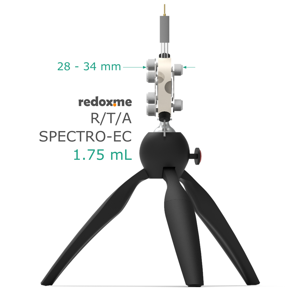 R/T/A Spectro-EC 1.75 mL - Reflection / Transmission / Absorption Spectro-Electrochemical Cell
