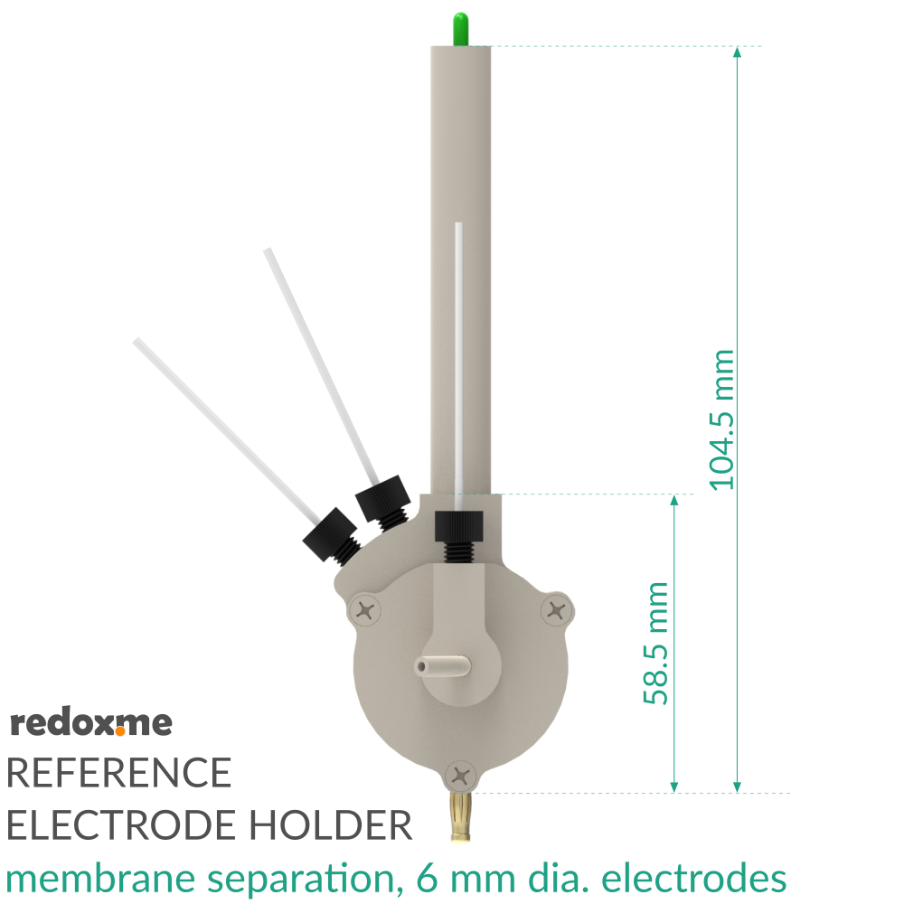 Reference Electrode Holder - membrane separation, 6 mm dia. electrodes