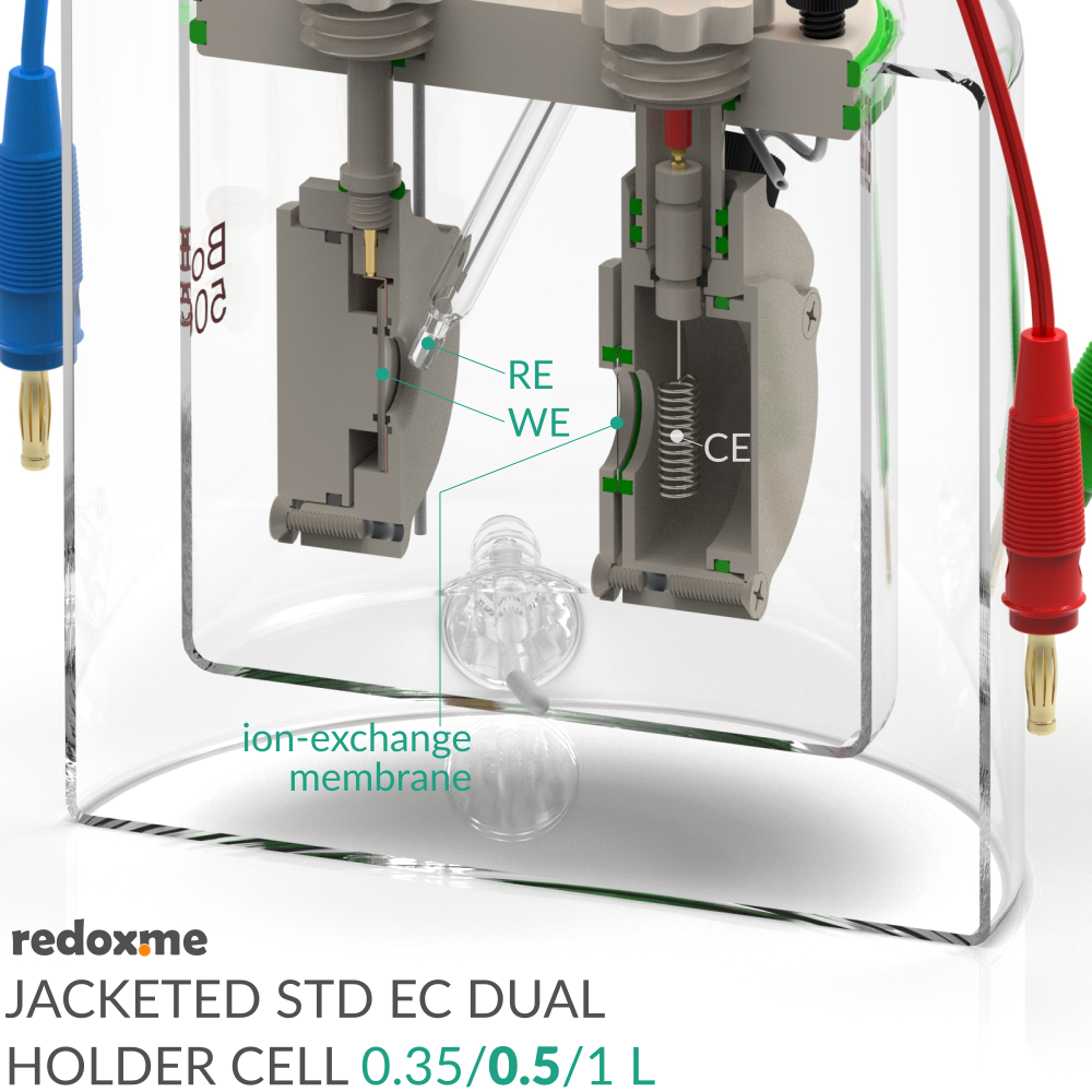 Jacketed Standard Electrochemical Dual Holder Cell