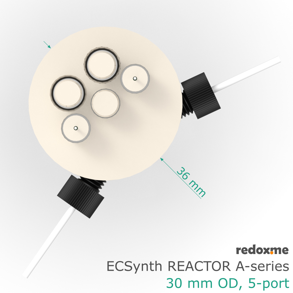 Electrosynthesis Reactor A-series, 30 mm OD, 5-port
