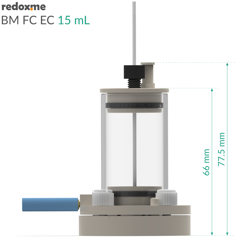 BM FC EC 15mL - Bottom Mount Front Contact Electrochemical Cell, 15mL