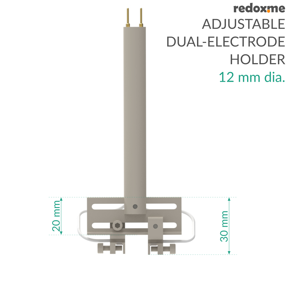 Adjustable Dual-Electrode Holder, 12 mm dia.