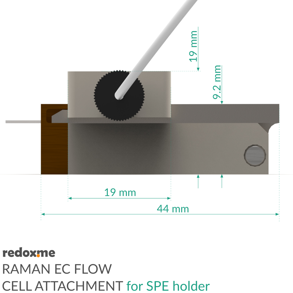 Raman EC Flow Cell Attachment for SPE holder
