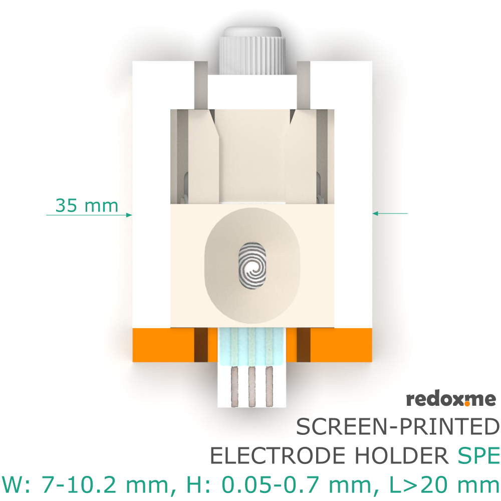 Screen-Printed Electrode Holder - SPE W: 7-10.2 mm, H: 0.05-0.7 mm, L>20 mm
