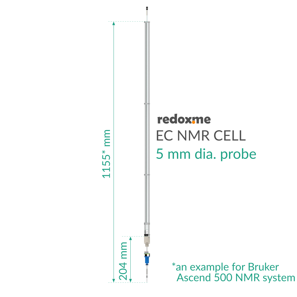 Electrochemical Nuclear Magnetic Resonance cell – EC NMR 5 mm dia. probe