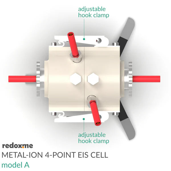 Metal-ion 4-point EIS, model A – Metal-ion 4-point Electrochemical Impedance Spectroscopy Cell, model A