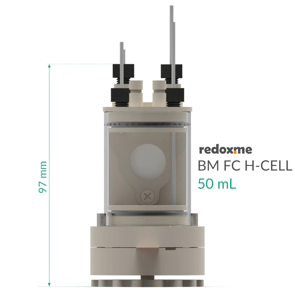 BM FC H-CELL 50 mL - Bottom Mount Front Contact Electrochemical H-Cell 50 mL - Thasar S.r.l.