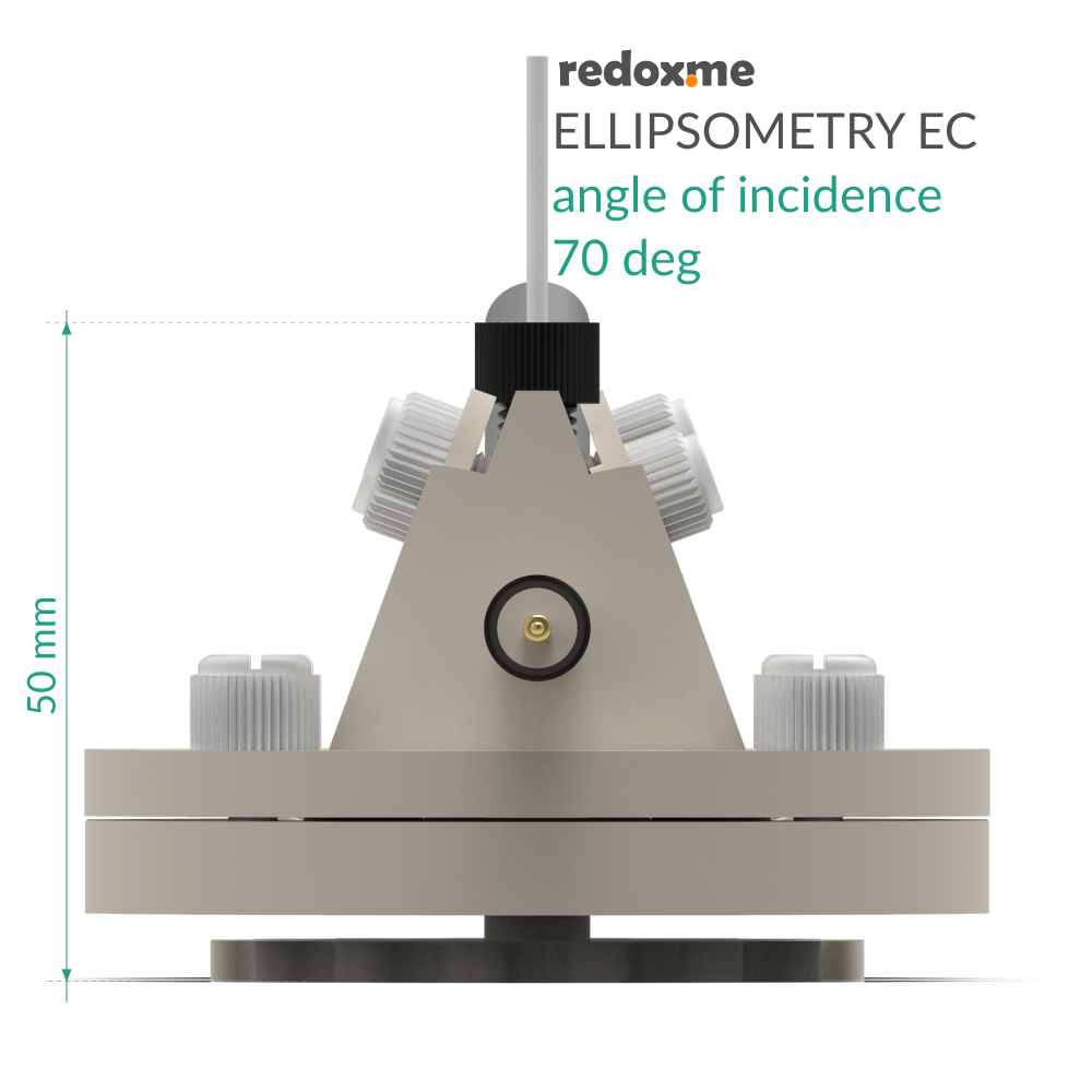 Ellipsometry EC - Ellipsometry Electrochemical Cell, angle of incidence 70 deg
