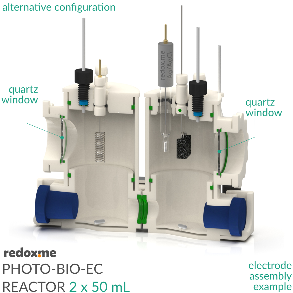Photo-Bio-EC Reactor - Photo-bioelectrochemical reactor 2 x 50 mL
