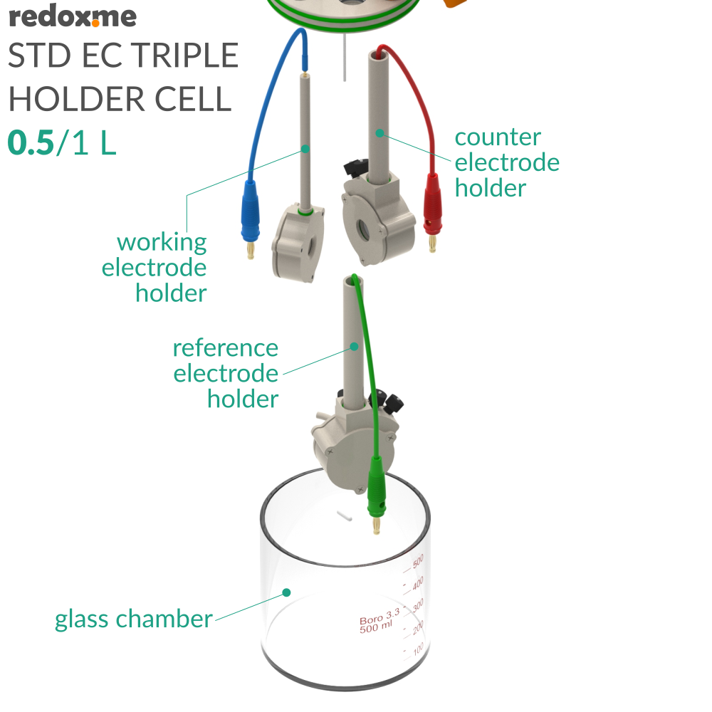 Standard Electrochemical Triple Holder Cell