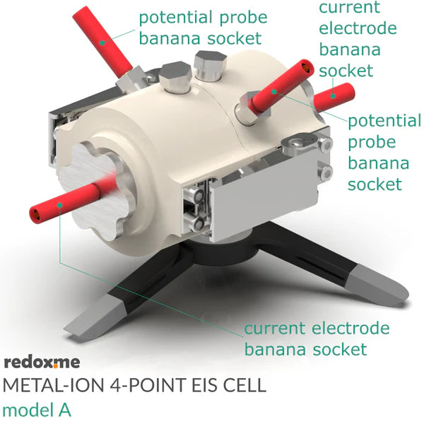 Metal-ion 4-point EIS, model A – Metal-ion 4-point Electrochemical Impedance Spectroscopy Cell, model A