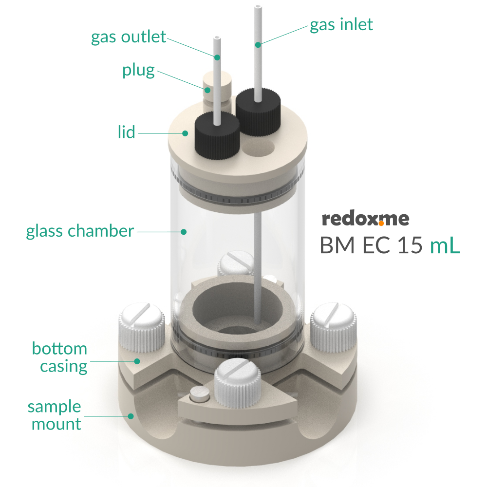 BM EC 15 mL - Bottom Mount Electrochemical Cell