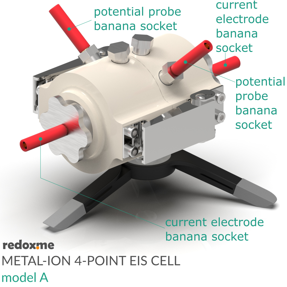 Metal-ion 4-point EIS, model A – Metal-ion 4-point Electrochemical Impedance Spectroscopy Cell, model A