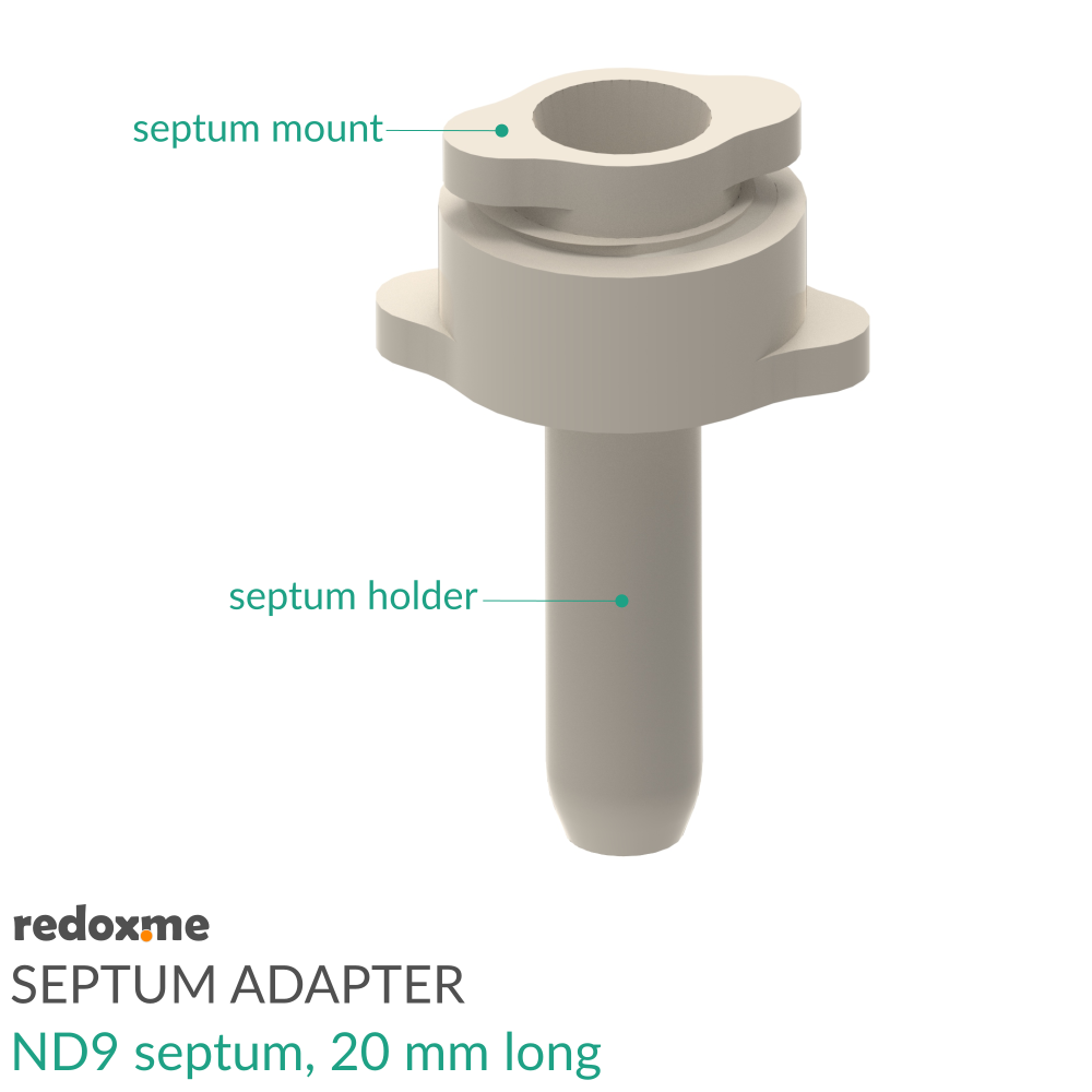 Septum Adapter, ND9 septum, 20 mm long