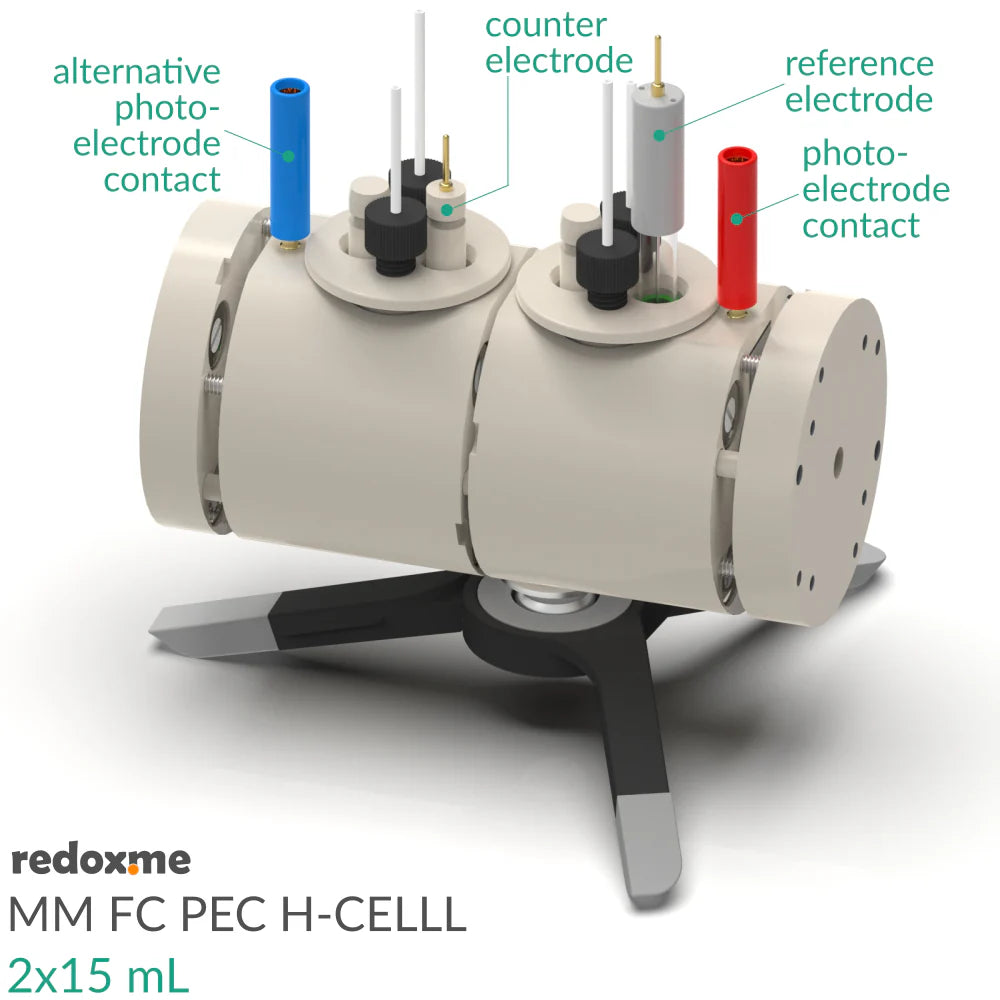 FC PEC H-Cell 2x15 mL- Front Contact Photo-Electrochemical H-Cell - Thasar S.r.l.