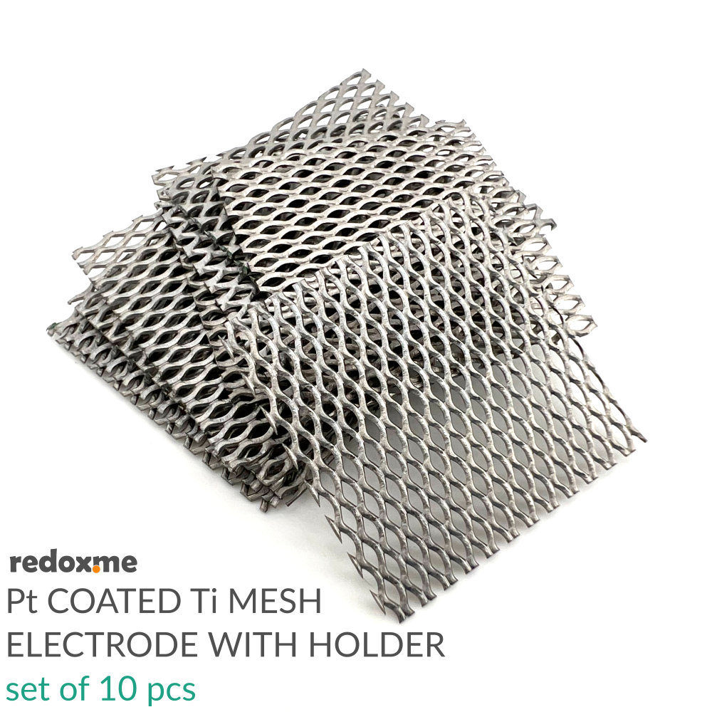 Platinum Coated Titanium Mesh Electrode with Holder - set of 10 pcs