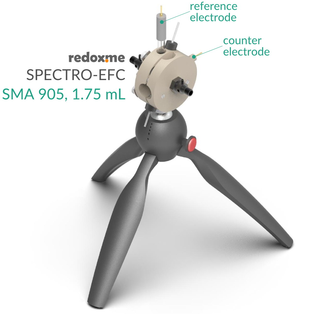 Spectro-EFC, SMA 905, 1.75 mL - Optical Fiber Spectro-Electrochemical Flow Cell