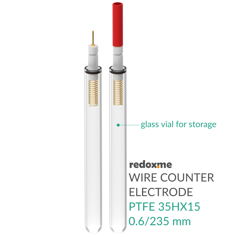 Metal Wire Auxiliary Electrode - PTFE 35HX15 0.6/235 mm