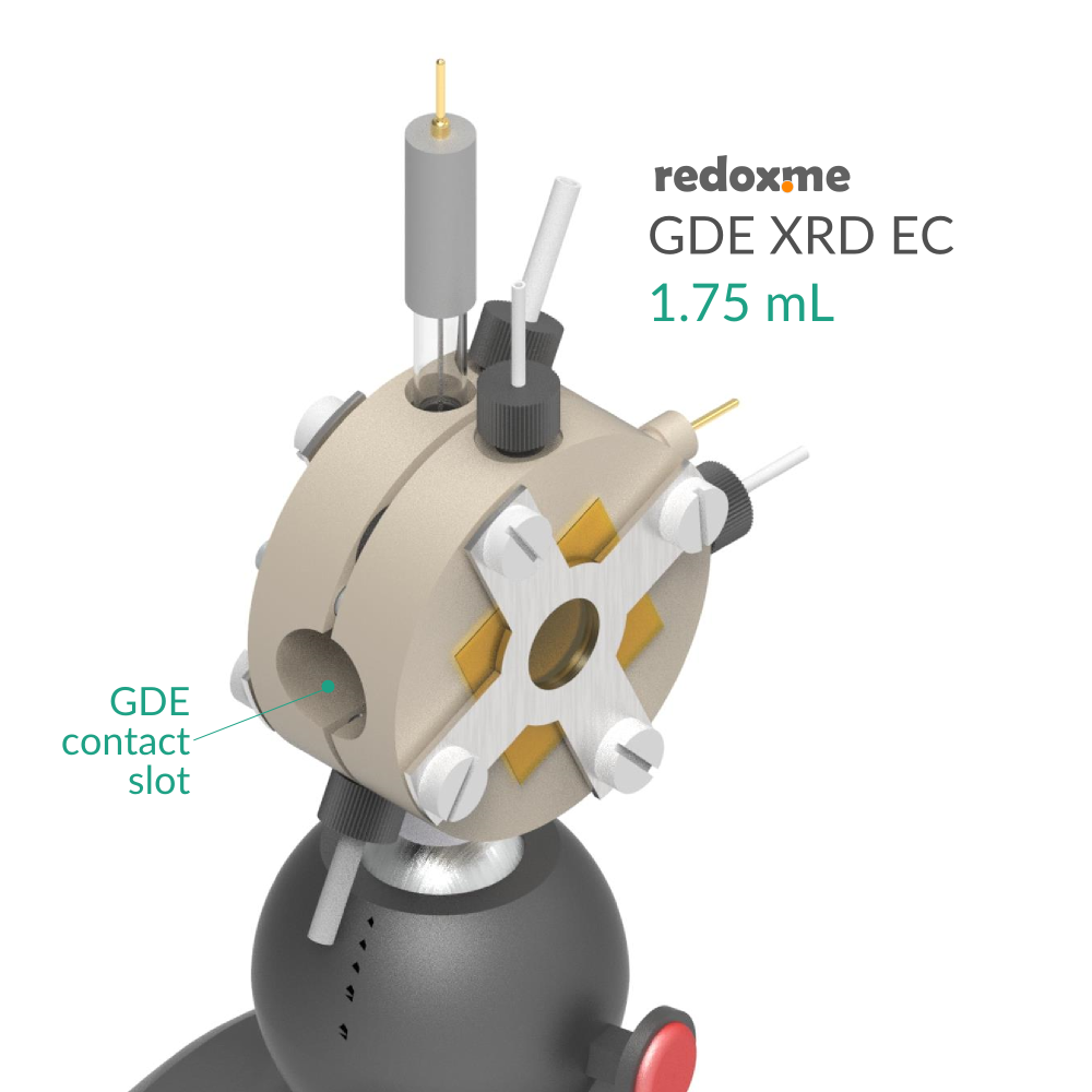 GDE XRD EC 1.75 mL - Gas Diffusion Electrode X-Ray Diffraction Electrochemical Cell
