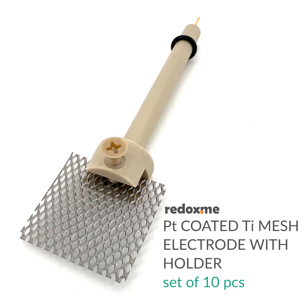Platinum Coated Titanium Mesh Electrode with Holder - set of 10 pcs