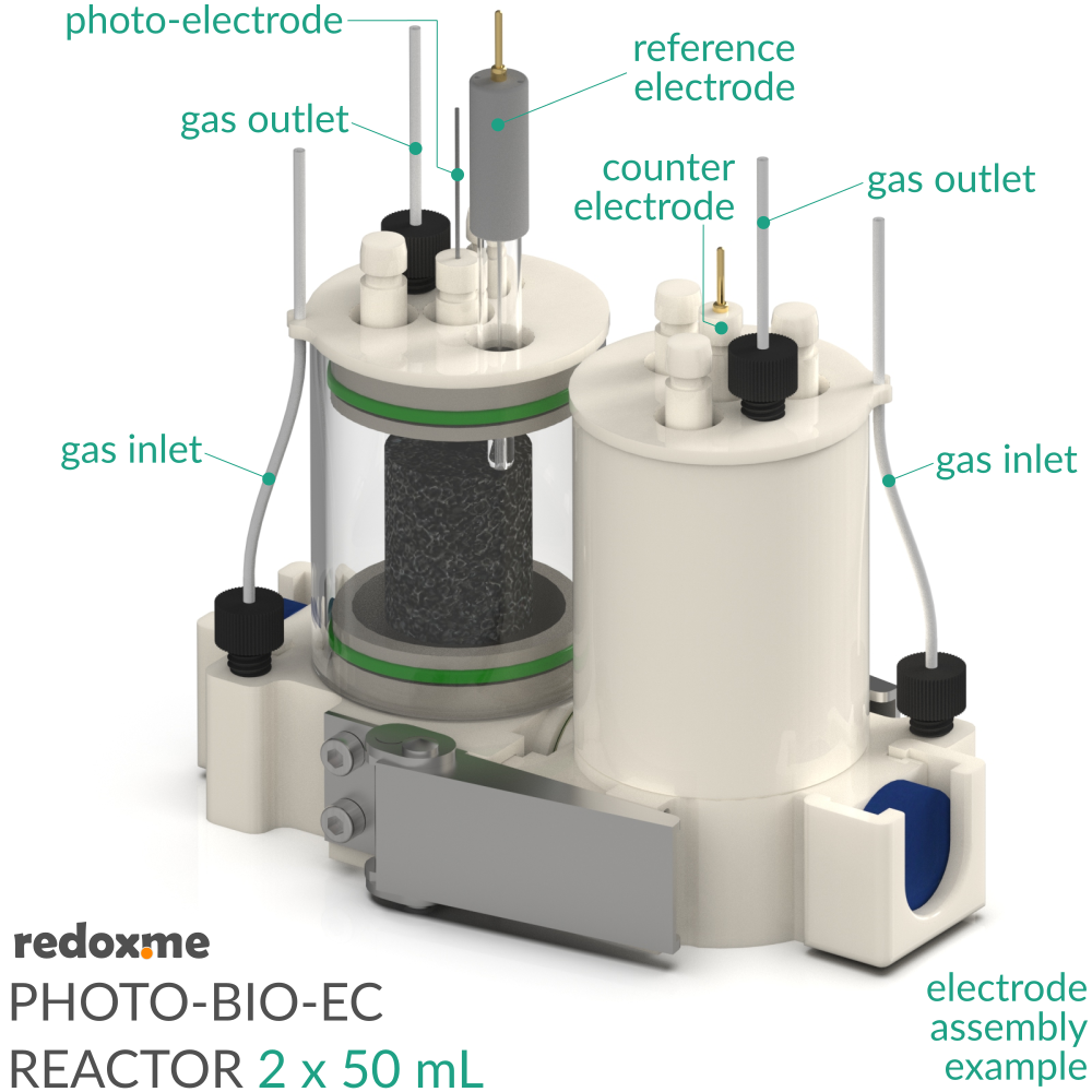 Photo-Bio-EC Reactor - Photo-bioelectrochemical reactor 2 x 50 mL