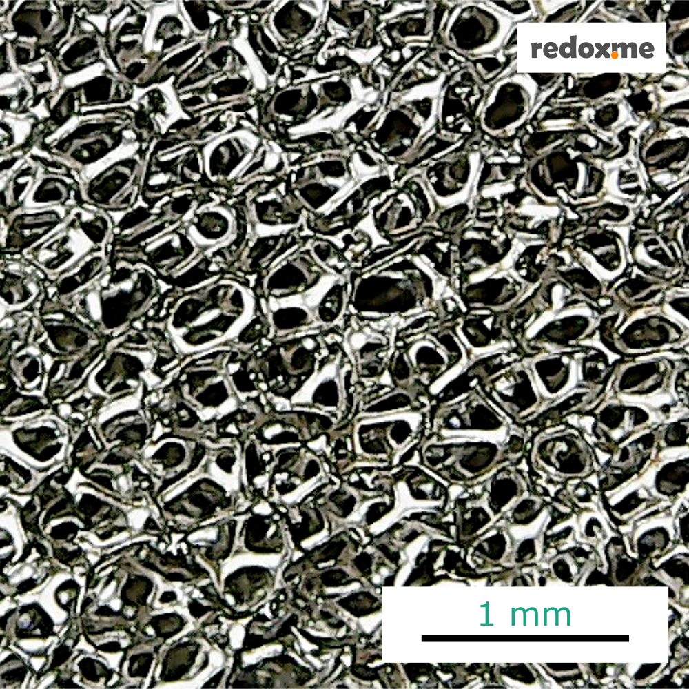 Rhodium plated counter electrode model 5 – metal foam