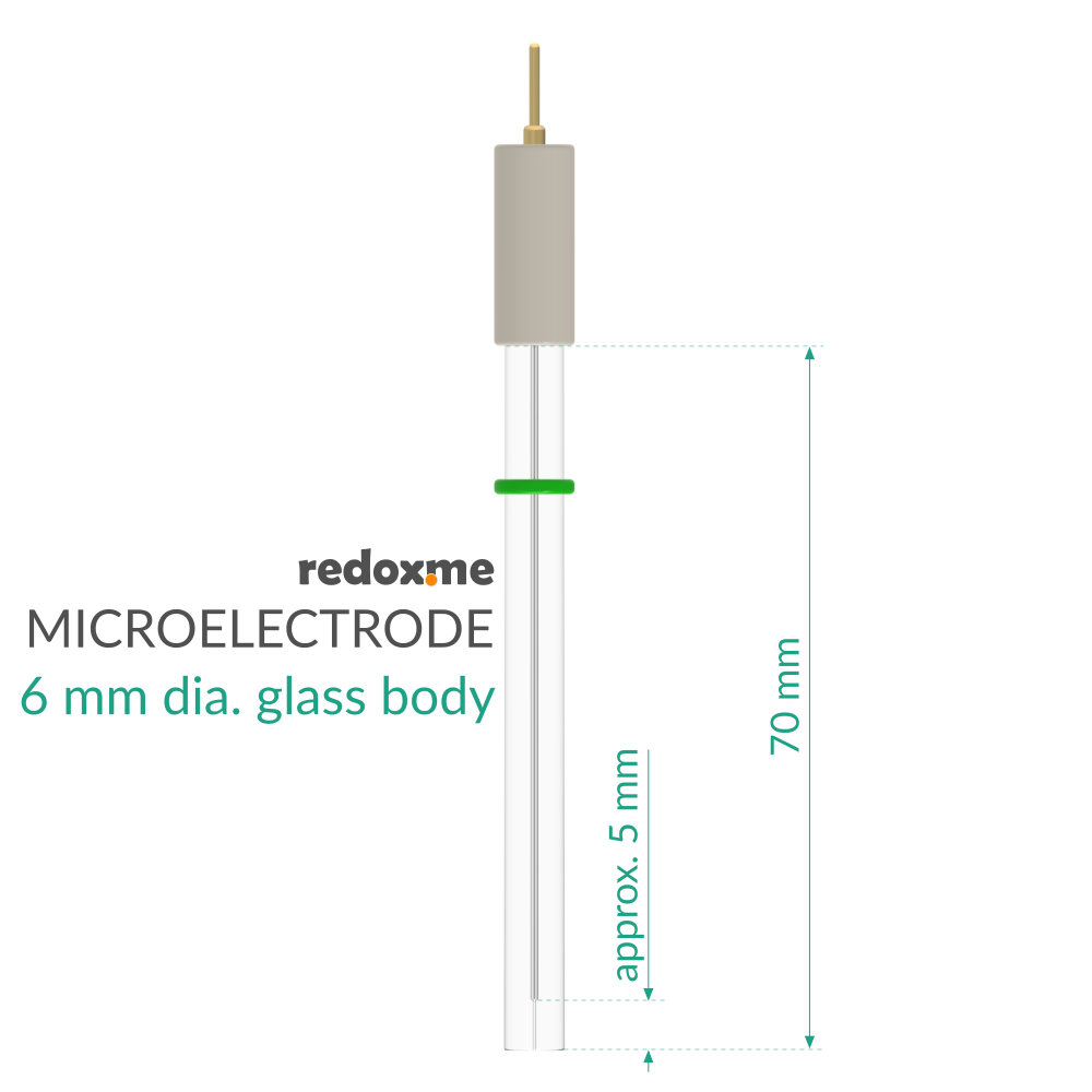 Microelectrode - 6 mm dia. glass body