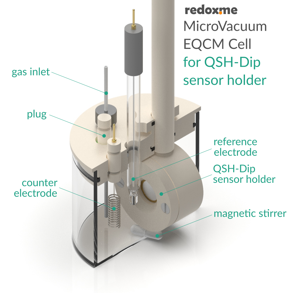 MicroVacuum EQCM Cell for QSH-Dip sensor holder