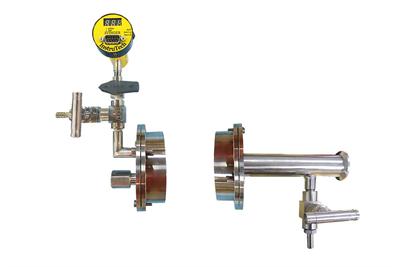 Vacuum Sealing Assembly for 100 mm OD Tube with KF-25 Vacuum Port & 1/4 Feedthrough-EQ-FL-101KF25-FT (D/M) - Thasar Store