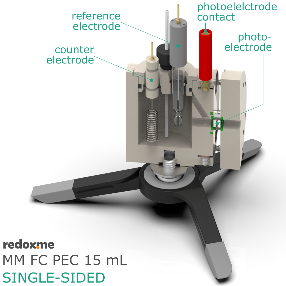 MM FC PEC 15 mL single-sided - Magnetic Mount Front Contact Photo-electrochemical Cell