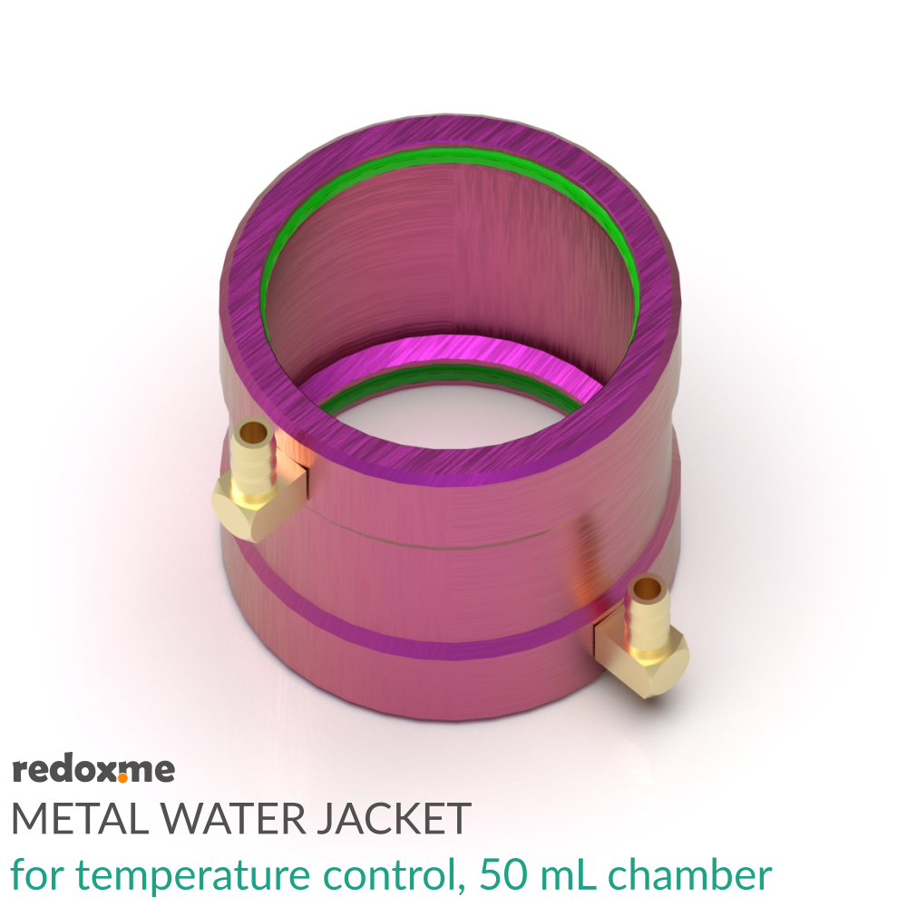 Metal Water Jacket for Temperature Control, 50 mL chamber