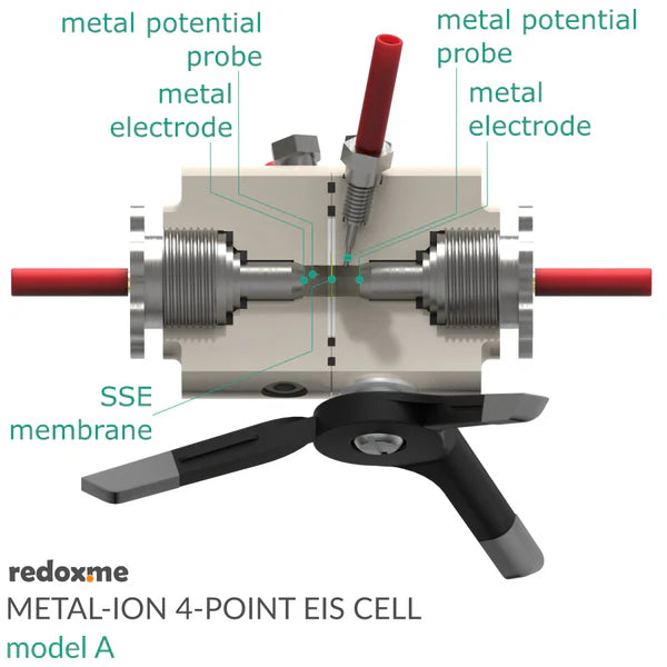 Metal-ion 4-point EIS, model A – Metal-ion 4-point Electrochemical Impedance Spectroscopy Cell, model A