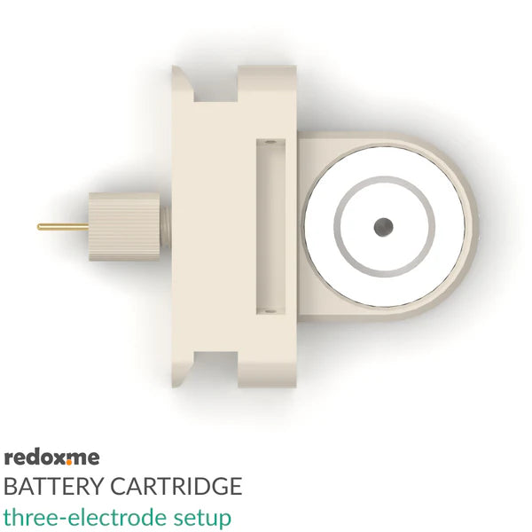 Battery Cartridge – three-electrode setup