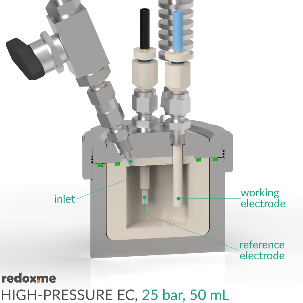 High-Pressure EC, 25 bar, 50 mL - High-Pressure Single-Compartment Electrochemical Cell