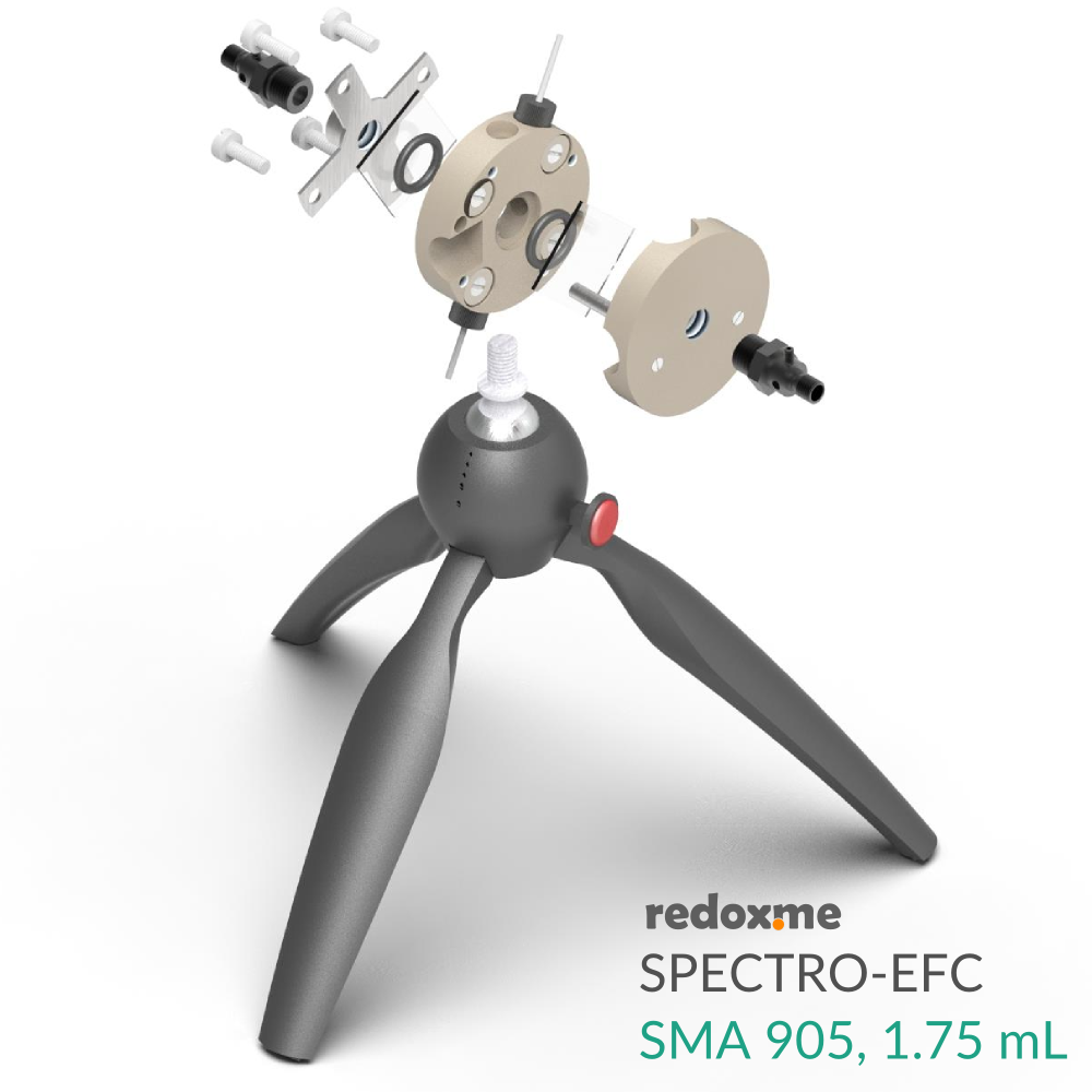 Spectro-EFC, SMA 905, 1.75 mL - Optical Fiber Spectro-Electrochemical Flow Cell
