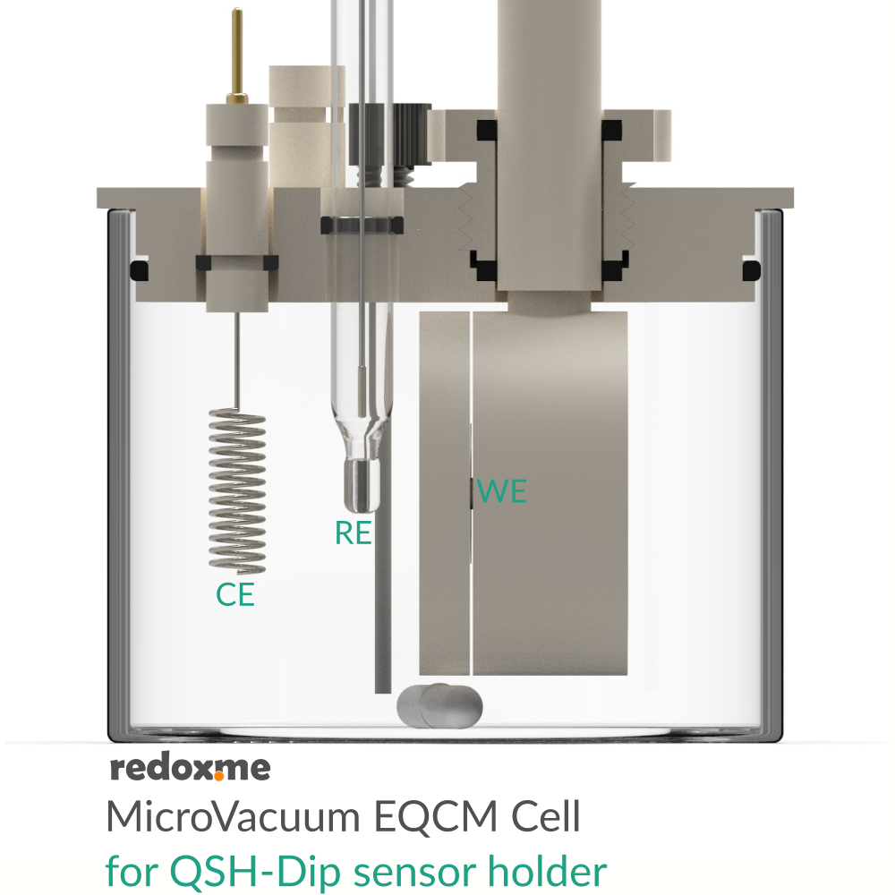 MicroVacuum EQCM Cell for QSH-Dip sensor holder