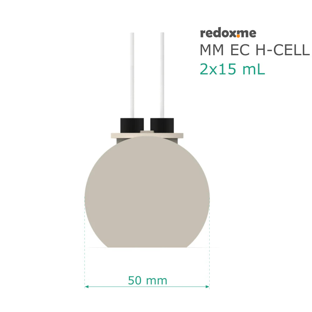 MM EC H-Cell 2x15 mL- Magnetic Mount Electrochemical H-Cell - Thasar S.r.l.