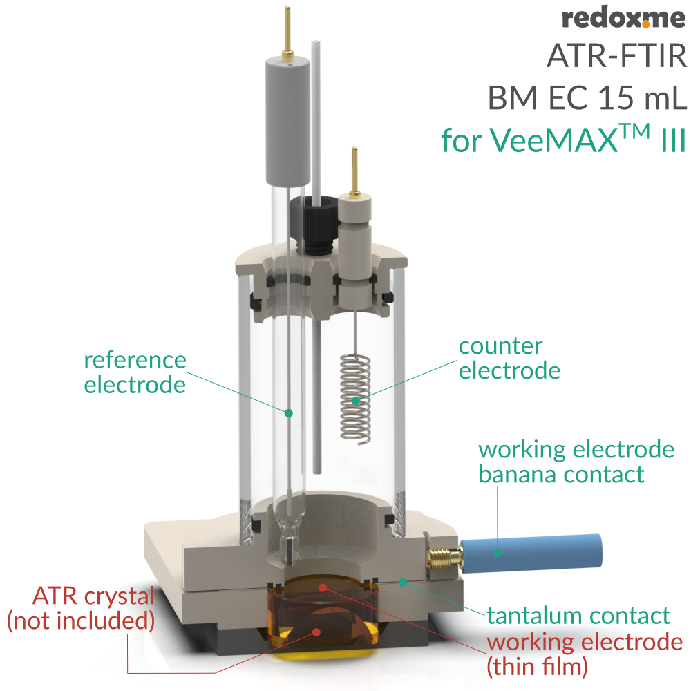 ATR-FTIR BM EC 15 mL for VeeMAXTM III - Attenuated Total Reflectance Electrochemical Cell