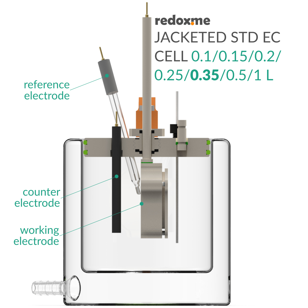 Jacketed Standard Electrochemical Cell