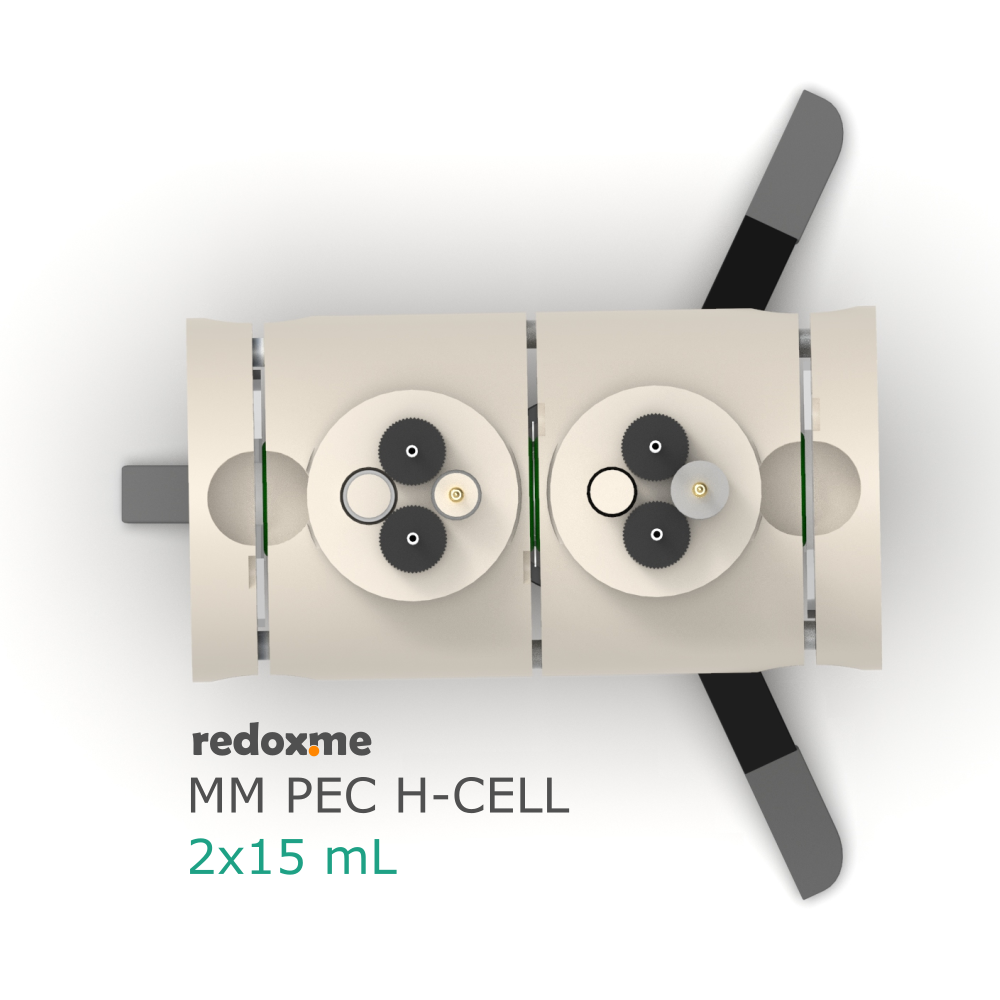 MM PEC H-Cell 2x15 mL- Magnetic Mount Photo-Electrochemical H-Cell