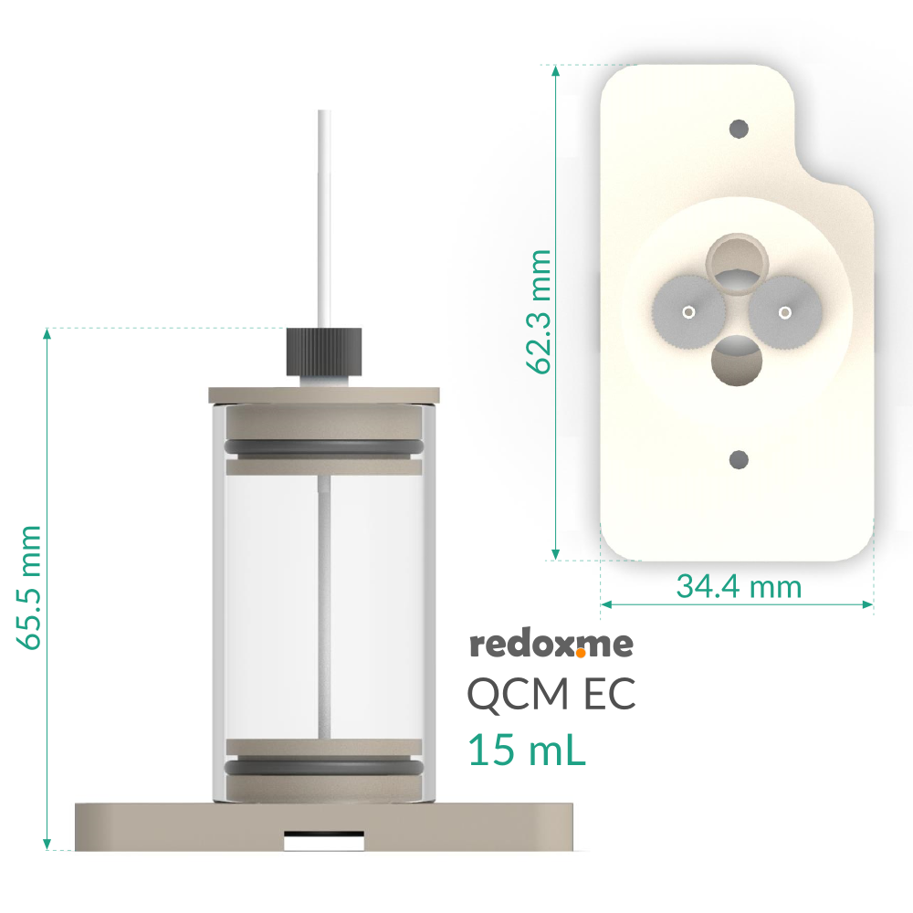 QCM EC BL 15 mL - Quartz Crystal Microbalance Electrochemical cell