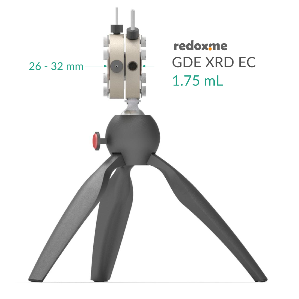 GDE XRD EC 1.75 mL - Gas Diffusion Electrode X-Ray Diffraction Electrochemical Cell