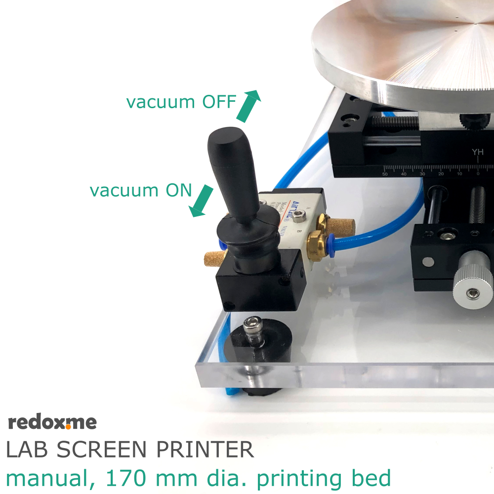 Laboratory Screen Printer - manual, 170 mm dia. printing bed