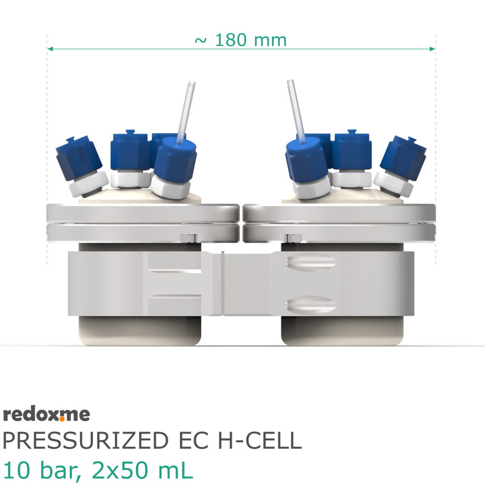 Pressurized Electrochemical H-Cell - 10 bar, 2x50 mL