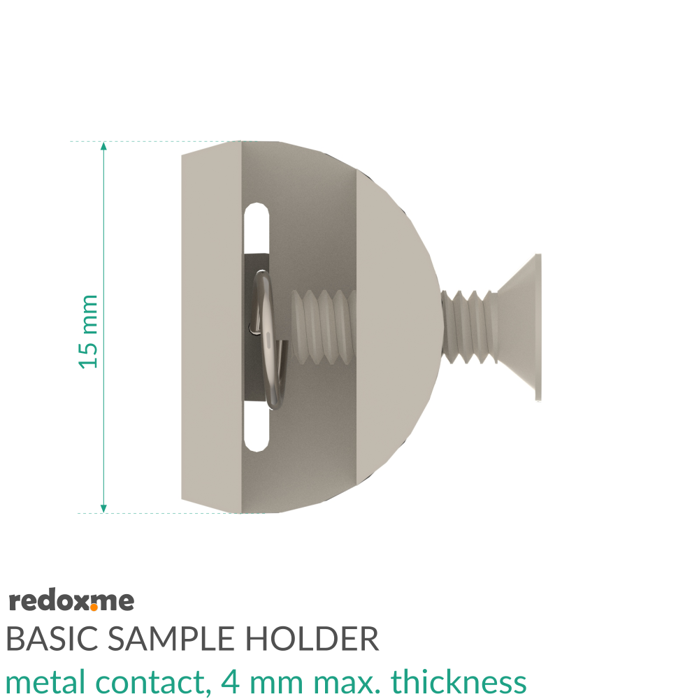 Basic Sample Holder - metal contact, 4 mm max. thickness
