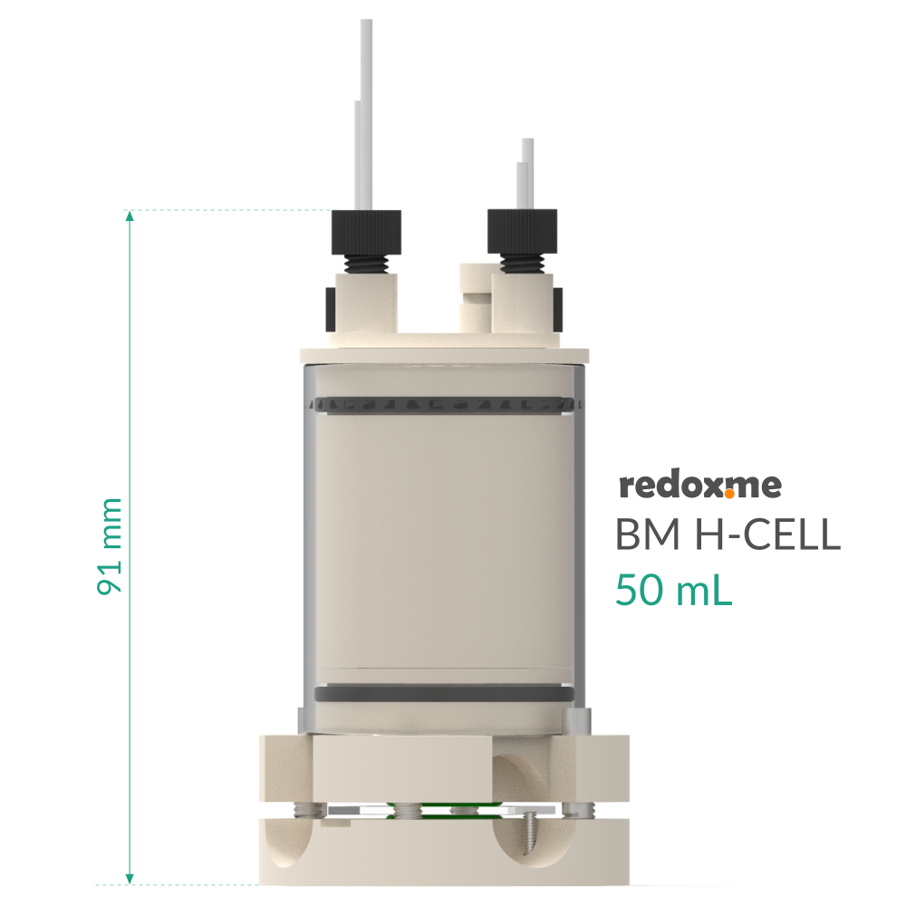 BM H-CELL 50 mL - Bottom Mount Electrochemical H-Cell 50 mL