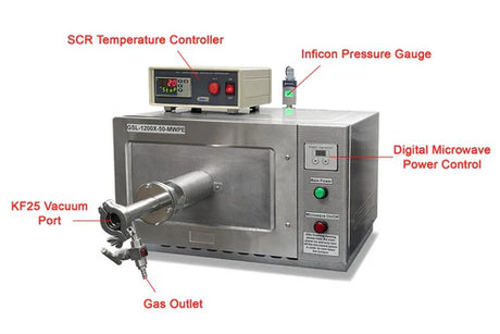 1200°C Max Microwave Plasma Assisted CVD (MPCVD) 2" Tube Furnace - GSL-1200X-50-MWPE - Thasar S.r.l.